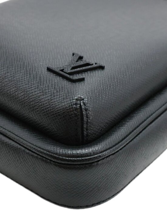 Louis Vuitton  Avenue Sling Taiga Leather Backpack Black